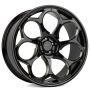 Легковой диск Skill Wheels SL516 9,5x21 5x112 ET31 66,5 графит глянцевый + полированные спицы + тёмный лак