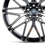 Легковой диск Skill Wheels SL818 9,5x21 5x112 ET37 66,6 чёрный глянцевый + полированные спицы + тёмный лак